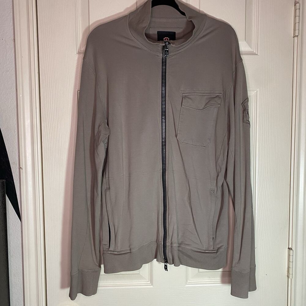 Victorinox Swiss Army Stretch Travel Jacket Mens XL Tan Cotton Full Zip